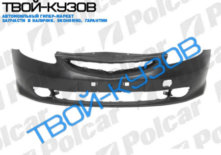 JAZZ 0302- БАМПЕР ПЕРЕДНИЙ, ГРУНТ., С ОТВ. ПОД П/Т