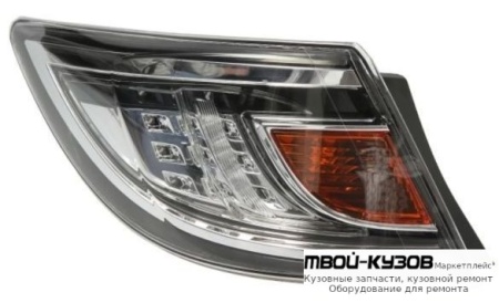 ФОНАРЬ ЗАДНИЙ ВНЕШНИЙ ЛЕВАЯ СТОРОНА С ДИОД ВНУТРИ (DEPO) ХРОМ для Mazda 6 (2008-2012)