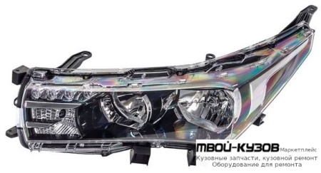 ФАРА ЛЕВАЯ СТОРОНА ПОД КОРРЕКТОР , С ДИОД ВНУТРИ ЧЁРНЫЙ (DEPO) для Toyota COROLLA E180 (2013-)