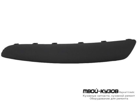 МОЛДИНГ БАМПЕРА ПЕРЕДНИЙ ПРАВАЯ СТОРОНА ЧЁРНЫЙ (ТАЙВАНЬ) для Peugeot 307 (08.2001-)