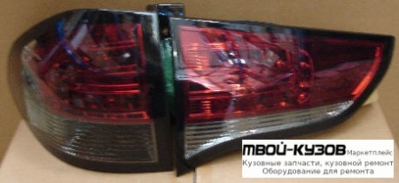 ФОНАРЬ ЗАДНИЙ ВНЕШНИЙ+ВНУТР ЛЕВАЯ + ПРАВАЯ (КОМПЛЕКТ) ТЮНИНГ ХРУСТАЛ С ДИОД (SONAR) ВНУТРИ КРАСНЫЙ-ТОНИР для Mitsubishi PAJERO SPORT (2009-)