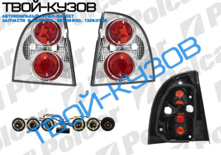 PASSAT 00-05 ФОНАРИ ТЮНИНГ ПРОЗРАЧНЫЕ КРАСНО-БЕЛЫЕ