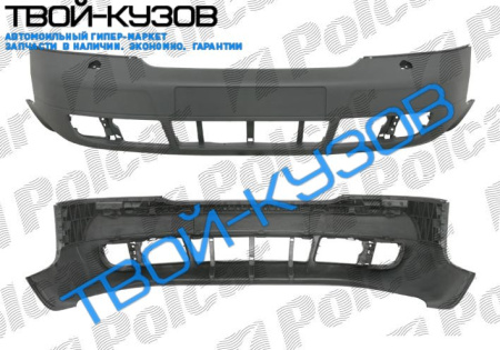 A6 97-01 БАМПЕР ПЕРЕДНИЙ С ОТВ.ПОД ОМЫВАТЕЛЬ ФАР