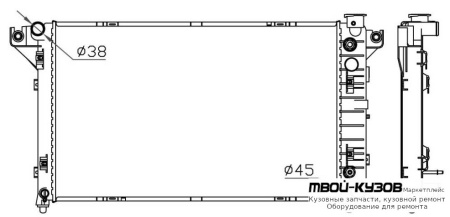 РАДИАТОР ОХЛАЖДЕНИЯ AT для Plymouth VOYAGER / DODGE CARAVAN - GRAND CARAVAN / CHRYSLER TOWN&COUNTRY (2005-)