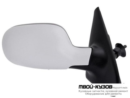 ЗЕРКАЛО ПРАВАЯ СТОРОНА МЕХАН С ТРОСИК С ТЕМПЕР ДАТЧИК (CONVEX) ГРУНТ (ТАЙВАНЬ) для Renault MEGANE (07.1999 - 02.2003)