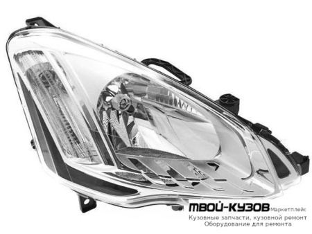 ФАРА ПРАВАЯ СТОРОНА С КОРРЕКТОР (DEPO) для Citroen BERLINGO (2013-) / PEUGEOT PARTNER (2015-)