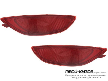 ФОНАРЬ-КАТАФОТ ЛЕВАЯ + ПРАВАЯ (КОМПЛЕКТ) В ЗАДНИЙ БАМПЕР (СЕДАН) (КИТАЙ) для Hyundai SOLARIS (2011-)