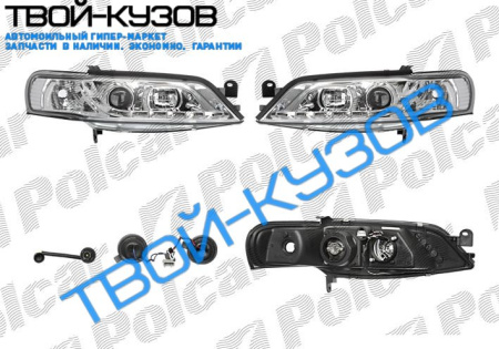 VECTRA 95-02 ФАРЫ АНГ.ГЛАЗКИ+ДНЕВНОЙ СВЕТ+ЛИНЗА С ЛИТ.ПОВ.ПРОЗР.ХРОМ