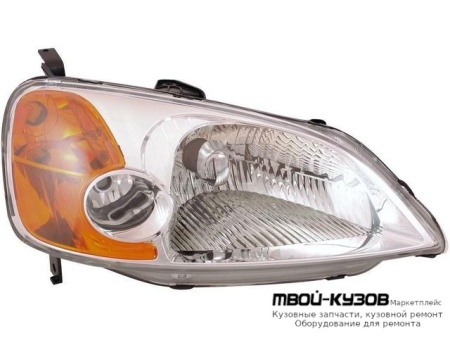 ФАРА ПРАВАЯ СТОРОНА ПОД КОРРЕКТОР (СЕДАН) (КУПЕ) (DEPO) для Honda CIVIC СЕДАН / КУПЕ (2001-2003) ХЭТЧБЭК (2001-2005)