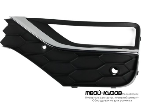 РЕШЕТКА БАМПЕРА ПЕРЕДНИЙ ЛЕВАЯ СТОРОНА С ОТВЕРСТИЯМИ ПОД ПРОТИВОТУМАННЫЕ ФАРЫ (КИТАЙ) для Volkswagen AMAROK (2010-)