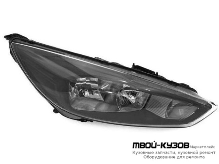 ФАРА ПРАВАЯ СТОРОНА С КОРРЕКТОР , ДИОД , ВНУТРИ ЧЁРНЫЙ (DEPO) для Ford FOCUS (2014-)