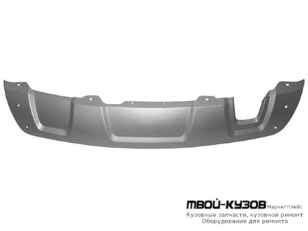 НАКЛАДКА БАМПЕРА ЗАДНИЙ НИЖН СЕРЫЙЕБРИСТ (КИТАЙ) для Renault DUSTER (2010-)
