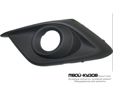 РЕШЕТКА БАМПЕРА ПЕРЕДНИЙ ЛЕВАЯ СТОРОНА С ОТВЕРСТИЯМИ ПОД ПРОТИВОТУМАННЫЕ ФАРЫ (ТАЙВАНЬ) для Mazda 3 (2013-)