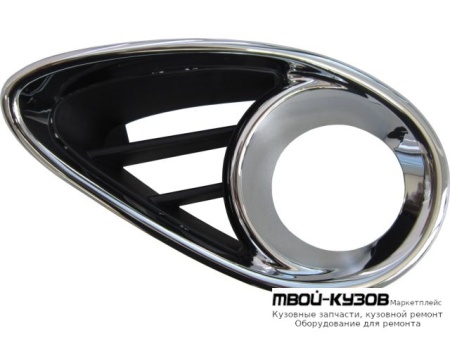 РЕШЕТКА БАМПЕРА ПЕРЕДНИЙ ЛЕВАЯ СТОРОНА С ОТВЕРСТИЯМИ ПОД ПРОТИВОТУМАННЫЕ ФАРЫ (КИТАЙ) для Infiniti FX 35 / 37/50 (2008-)