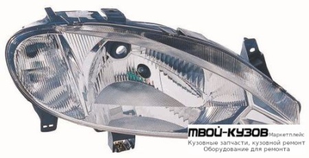 ФАРА ПРАВАЯ СТОРОНА ПОД КОРРЕКТОР ОДНОЛАМП (DEPO) для Renault MEGANE (07.1999 - 02.2003)