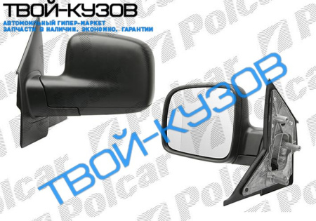 T5 04- ЗЕРКАЛО ЛЕВОЕ МЕХАНИЧЕСКОЕ ЧЕРНОЕ