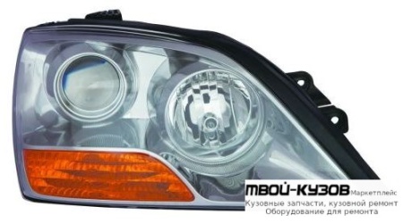 ФАРА ПРАВАЯ СТОРОНА ЛИНЗОВАННАЯ +/- КОРРЕКТОР (DEPO) для KIA SORENTO (05.2002 - 2008)