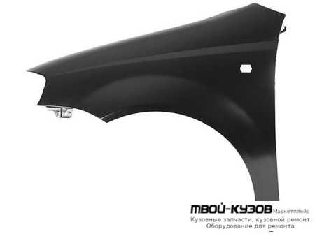 КРЫЛО ПЕРЕДНИЙ ЛЕВАЯ СТОРОНА С ОТВ ПОД ПОВТОРИТЕЛЬ (ТАЙВАНЬ) для Chevrolet AVEO T200 (2004-)