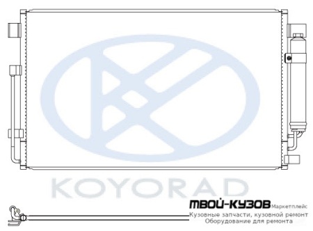 TEANA {13-} КОНДЕНСАТОР КОНДИЦИОНЕРА С ОСУШИТ. (KOYO) для Nissan TEANA (2008-2013), Nissan TEANA (2013-)