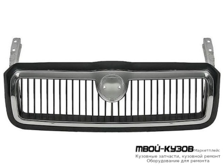 РЕШЕТКА РАДИАТОРА В СБОРЕ ХРОМ-ЧЁРНЫЙ (ТАЙВАНЬ) для Skoda OCTAVIA (04.1997 - 07.2000 08.2000-)