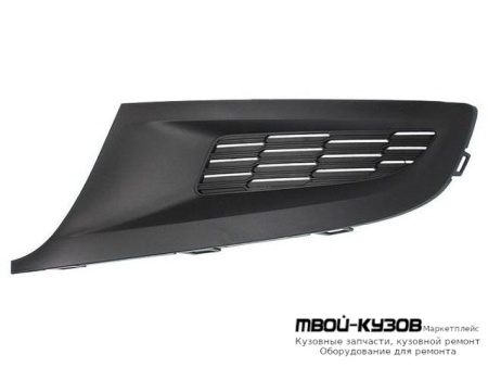 РЕШЕТКА БАМПЕРА ПЕРЕДНИЙ ЛЕВАЯ СТОРОНА БЕЗ ОТВЕРСТИЙ ПОД ПРОТИВОТУМАННЫЕ ФАРЫ (ХЭТЧБЭК) (ТАЙВАНЬ) для Volkswagen POLO (09.2010 - 2020)