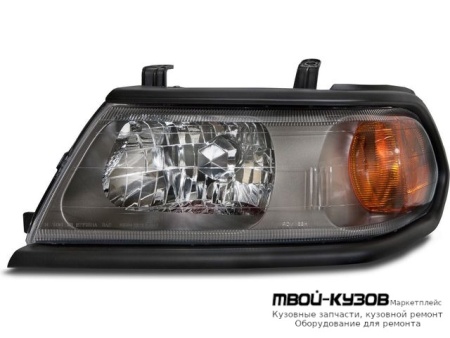 ФАРА ЛЕВАЯ СТОРОНА (USA) (EAGLE EYES) МОЛДИНГ ЧЁРНЫЙ для Mitsubishi PAJERO SPORT (1997-) / MONTERO SPORT (1997-) / CHALENGER (1997-)