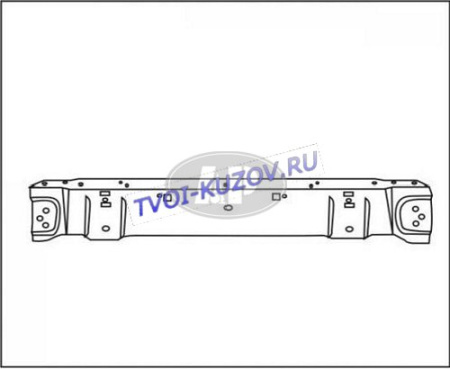 БАМПЕР ПЕРЕДНИЙ чёрный с отверст.под клыки  - для MITSUBISHI PAJERO MONTERO