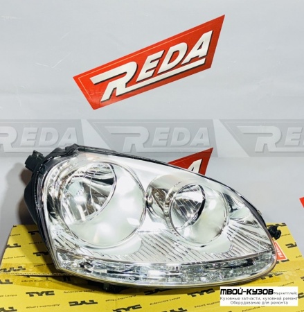 ФАРА ПРАВАЯ ХРОМ С МОТОРОМ для GOLF 5 03-/JETTA/GOLF KOMBI 05-