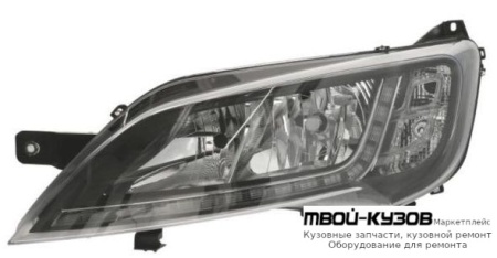 ФАРА ЛЕВАЯ СТОРОНА С КОРРЕКТОР , ДИОД , ВНУТРИ (DEPO) ЧЁРНЫЙ для Peugeot BOXER (2014-) / FIAT DUCATO (2014-), Fiat DUCATO (2014-)