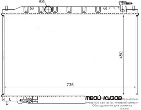 РАДИАТОР ОХЛАЖДЕНИЯ AT 3.5 для Nissan MURANO (2004-2007)