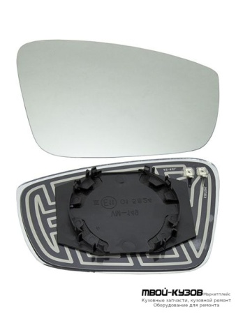 СТЕКЛО ЗЕРКАЛА ПРАВАЯ СТОРОНА С ПОДОГРЕВОМ (CONVEX) (ТАЙВАНЬ) для Skoda RAPID (2014-)