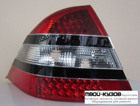 ФОНАРЬ ЗАДНИЙ ВНЕШНИЙ ЛЕВАЯ + ПРАВАЯ (КОМПЛЕКТ) ДИЗАЙН W221 ПОЛНОСТЬЮ С ДИОД С ЧЁРНЫЙ МОЛДИНГ КРАСНЫЙ-БЕЛ для Mercedes W220 (10.1998-)