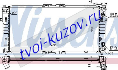 626 РАДИАТОР ОХЛАЖДЕН AT 2