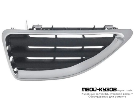 РЕШЕТКА РАДИАТОРА ЛЕВАЯ СТОРОНА ХРОМ-ЧЁРНЫЙ (ТАЙВАНЬ) для Renault MEGANE (07.1999 - 02.2003)