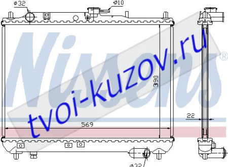 323 РАДИАТОР ОХЛАЖДЕН MT 1.3 1.5