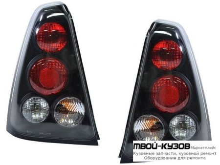 ФОНАРЬ ЗАДНИЙ ВНЕШНИЙ ЛЕВАЯ + ПРАВАЯ (КОМПЛЕКТ) ТЮНИНГ (JUNYAN) ВНУТРИ ЧЁРНЫЙ для Renault LOGAN (2005-2014)