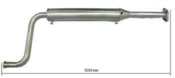 Глушитель доп. (резонатор) ВАЗ-21082,13,14,15 инж.дв.V1,5 ЕВРО-2 под катализ. (AS)