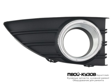 РЕШЕТКА БАМПЕРА ПЕРЕДНИЙ ПРАВАЯ СТОРОНА С ОТВЕРСТИЯМИ ПОД ПРОТИВОТУМАННЫЕ ФАРЫ С ХРОМ (ТАЙВАНЬ) для Renault FLUENCE (2010-)