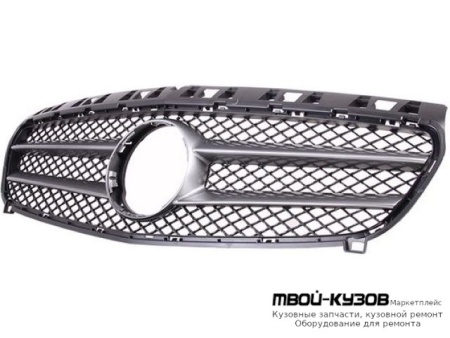 РЕШЕТКА РАДИАТОРА ЧЁРНЫЙ , С СЕРЫЙЕБРИСТ СЕРЫЙ. МОЛДИНГ (ТАЙВАНЬ) для Mercedes W176 A-CLASS (2012-)