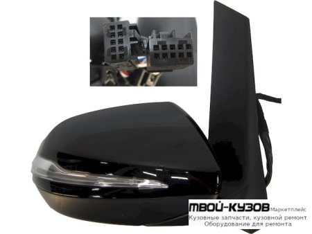 ЗЕРКАЛО ПРАВАЯ СТОРОНА ЭЛЕКТР С ПОДОГРЕВОМ УКАЗАТЕЛЬ ПОВОРОТА , КОНТ ГРУНТ АВТОСКЛАДЫВ ПОДСВЕТ (ASPHERICAL) (КИТАЙ) для Mercedes VITO (2003-)