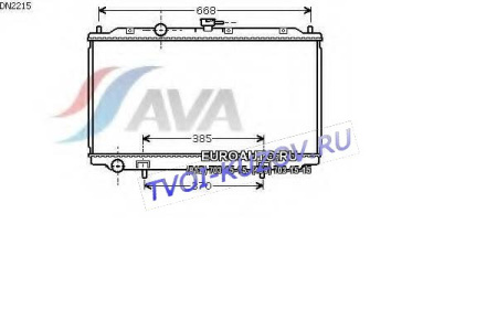 РАДИАТОР 690x360 1,8/2,0 +/-A/C (+PRIMERA P12 02-)  - для NISSAN ALMERA