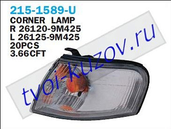 b14 указ.поворота угловой лев прозрачн 215-1589L-U