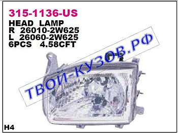 patfinder фара правая (usa) 315-1136R-US