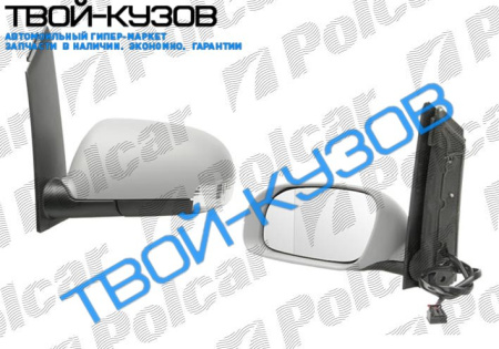 TOURAN 03-06 ЗЕРКАЛО L ЭЛ+ОБОГРЕВ,ПОД ПОКРАСКУ,ВЫПУКЛОЕ,ХРОМ