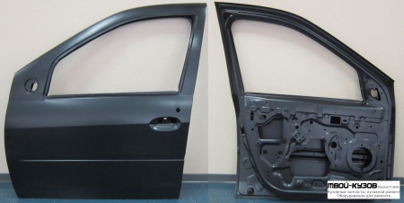 ДВЕРЬ ПЕРЕДНИЙ ЛЕВАЯ СТОРОНА БЕЗ ОТВ ПОД МОЛДИНГ (КИТАЙ) для Renault LOGAN (2005-2014)