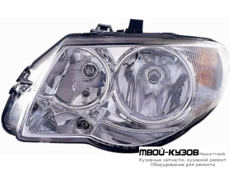 ФАРА ЛЕВАЯ СТОРОНА С КОРРЕКТОР ЕВРОПА (DEPO) для Plymouth VOYAGER / DODGE CARAVAN - GRAND CARAVAN / CHRYSLER TOWN&COUNTRY (2005-)