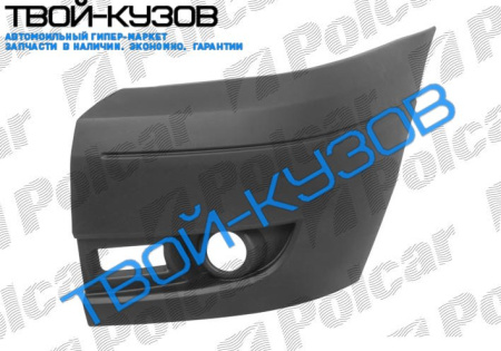 TRANSIT 2006- УГОЛ БАМПЕРА ПЕРЕДНИЙ ЛЕВЫЙ С ОТВ. ЧЕРНЫЙ