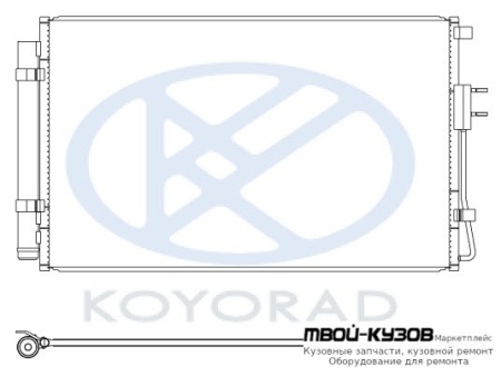 SANTA FE КОНДЕНСАТОР КОНДИЦИОНЕРА (бензин) для Hyundai SANTA FE (2012-)