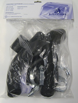 Патрубки радиатора ВАЗ-21073 инж.(4шт.) (LUZAR) с хомут. (EPDM)