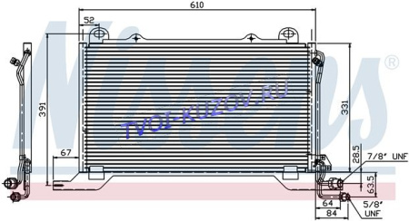 РАДИАТОР КОНДИЦИОНЕРА 570x325 2.2CD/2.9TD M/A